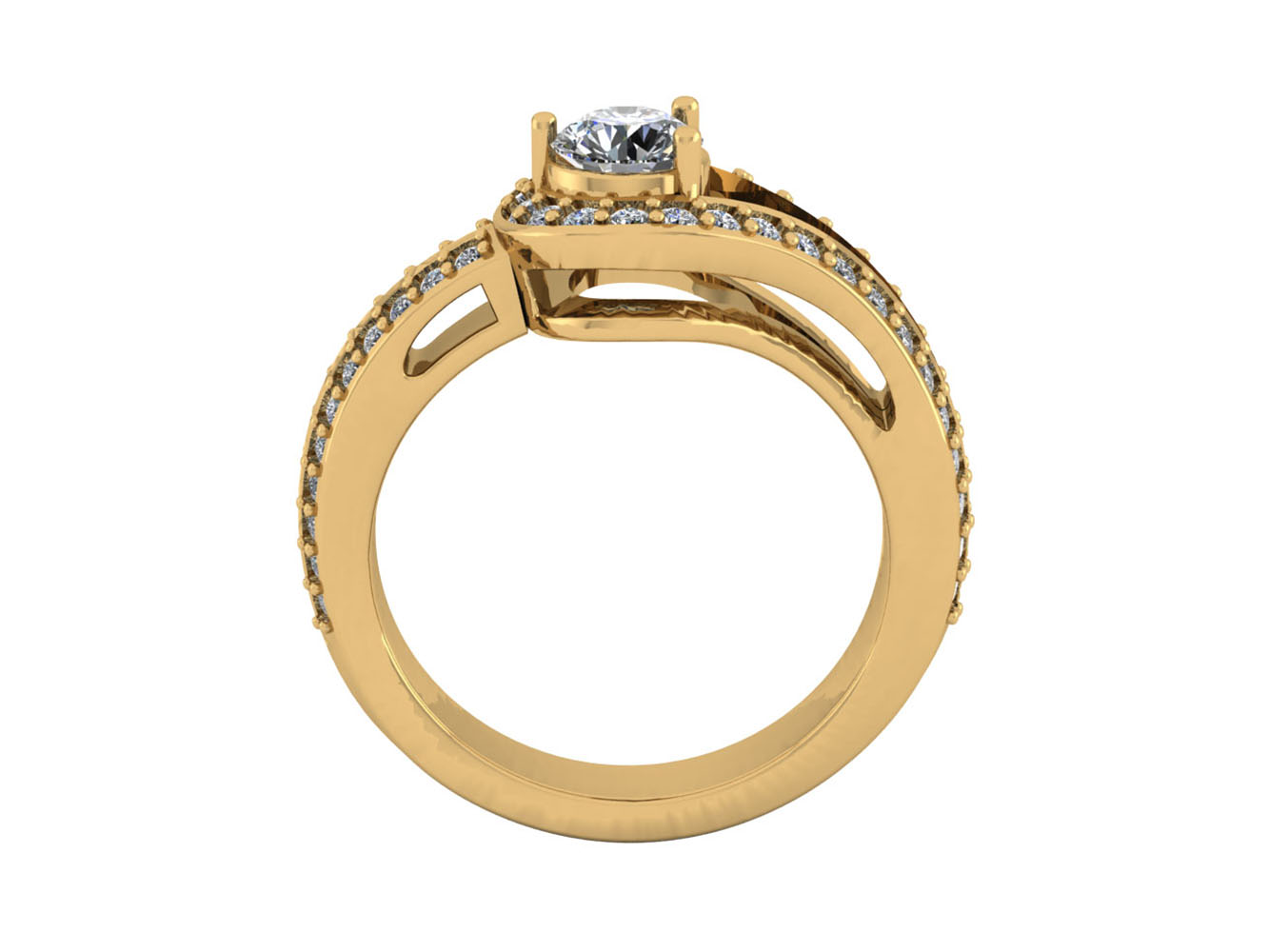 14k gold love knot ring