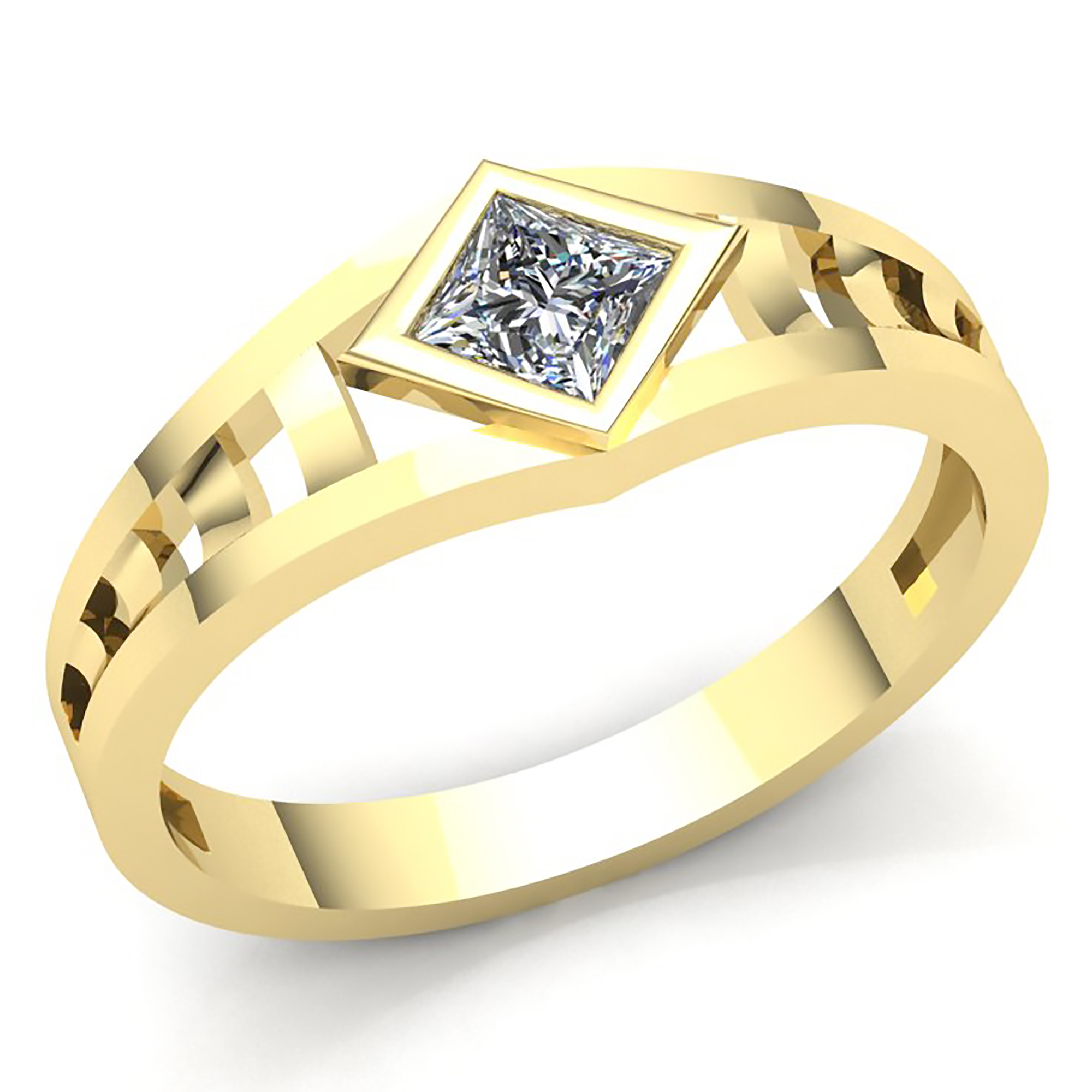 Mens princess cut hot sale diamond ring