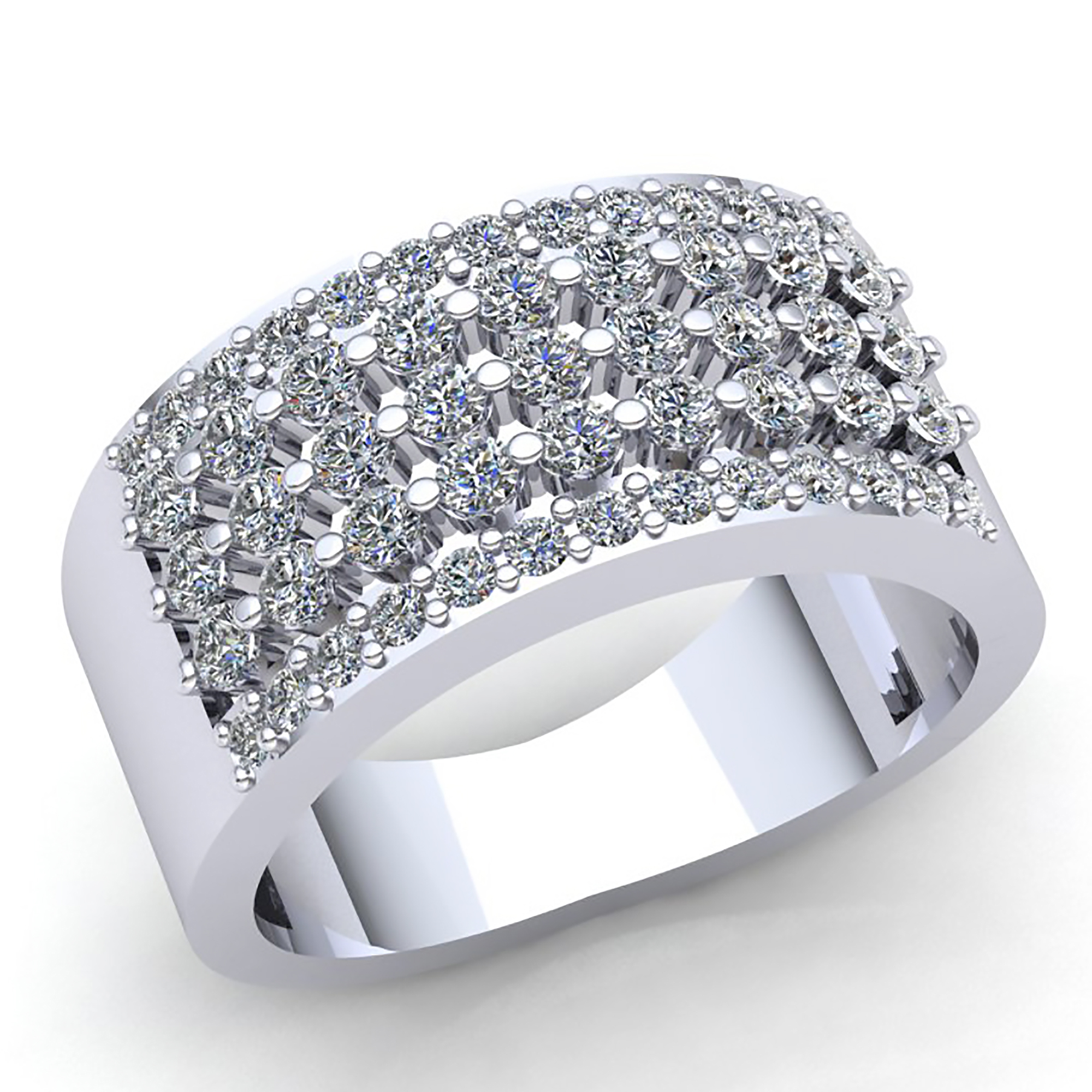 5 row diamond band