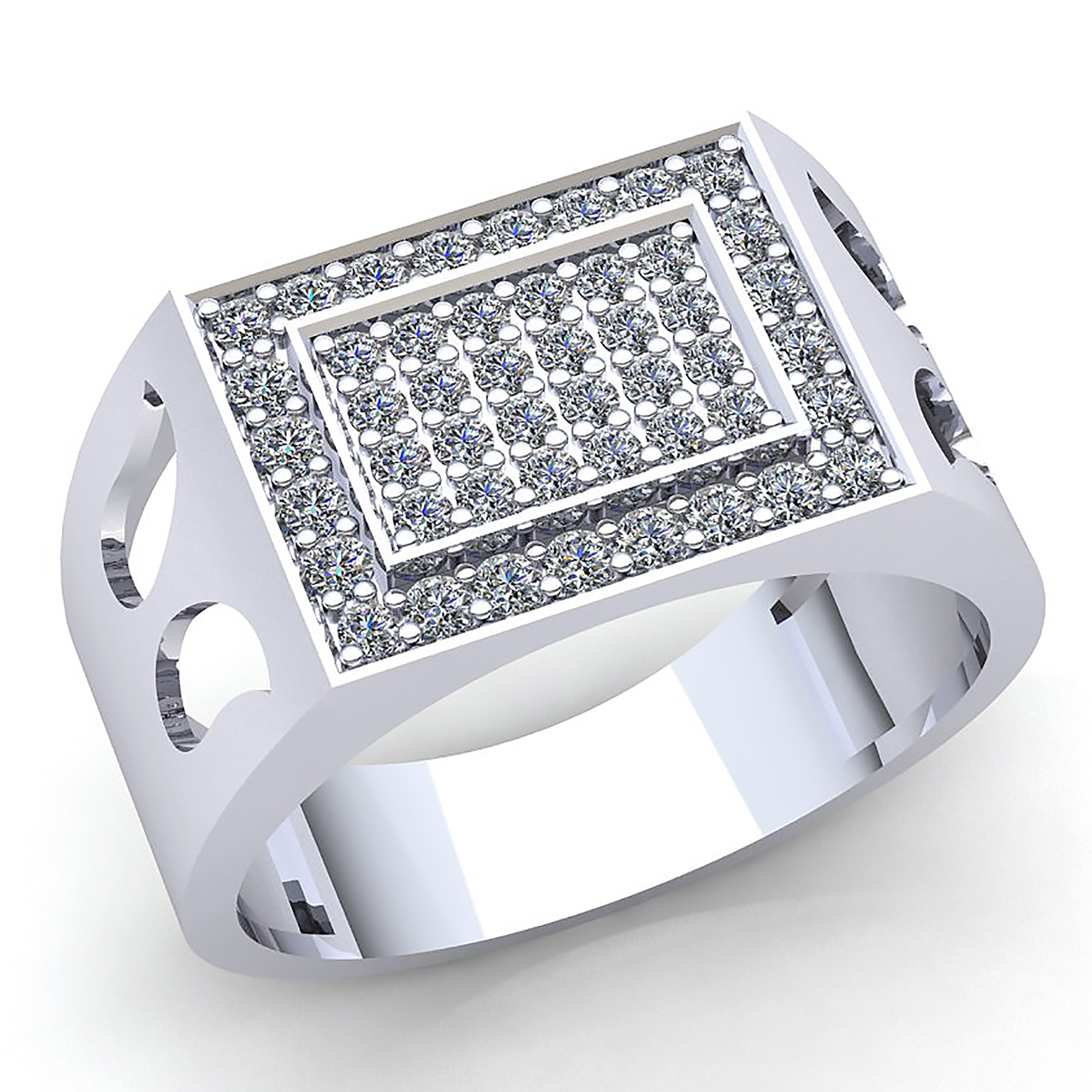 mens micro pave diamond rings