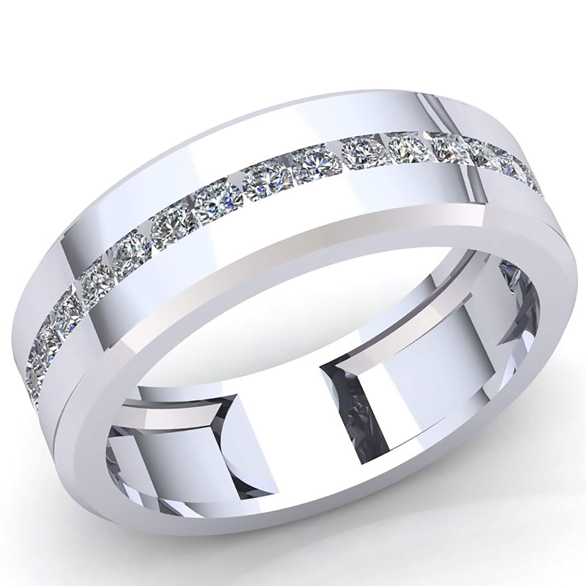 Men's 2ct store diamond wedding band