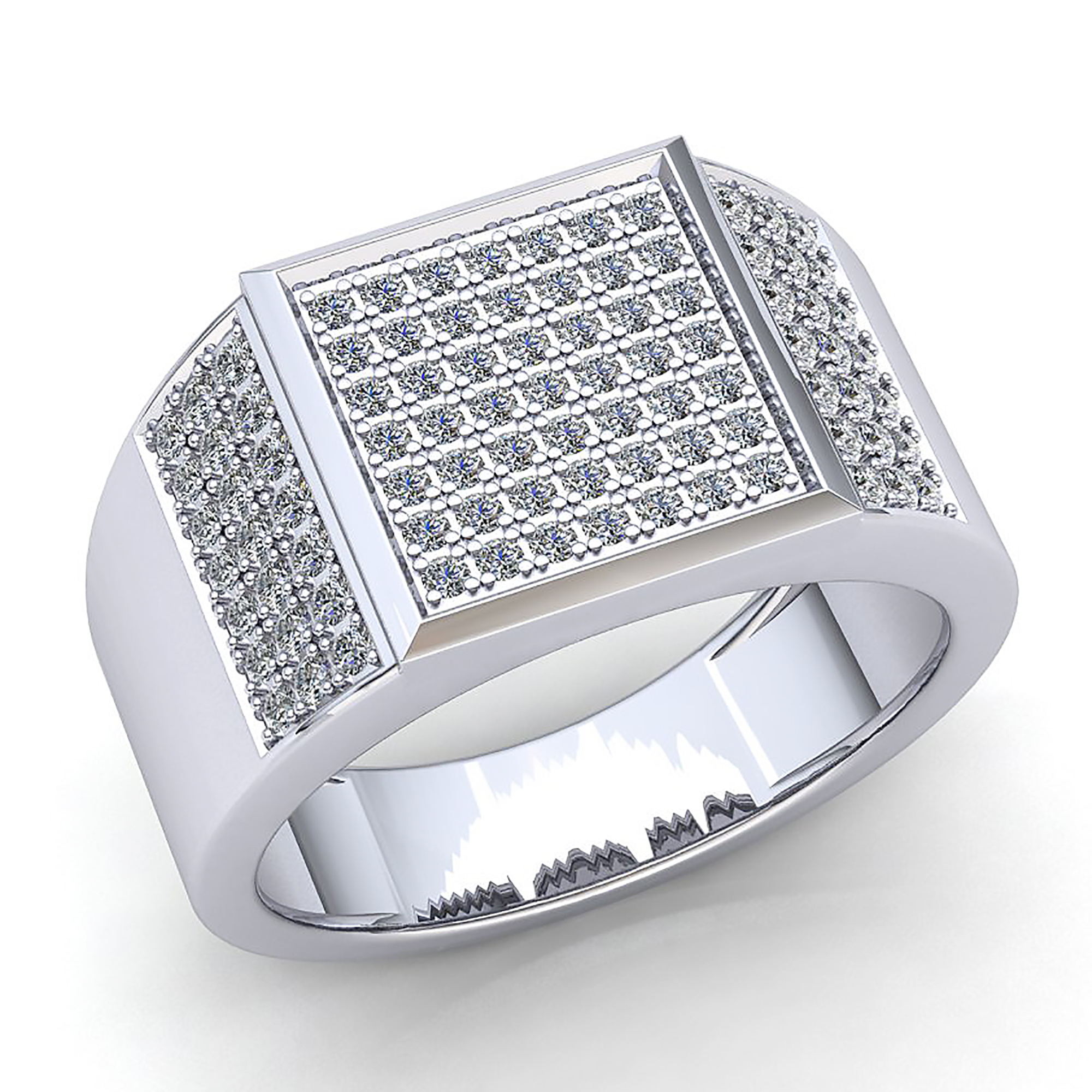 mens micro pave diamond rings