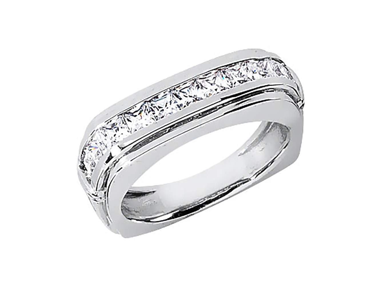 euro shank diamond wedding band