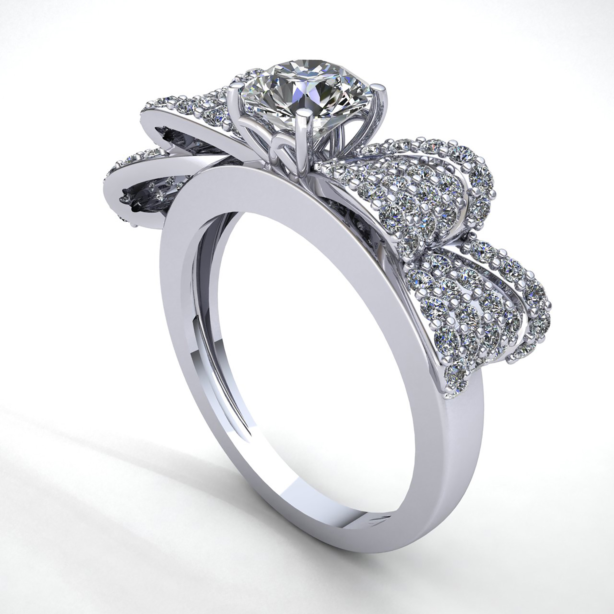 Bow shaped sale engagement rings