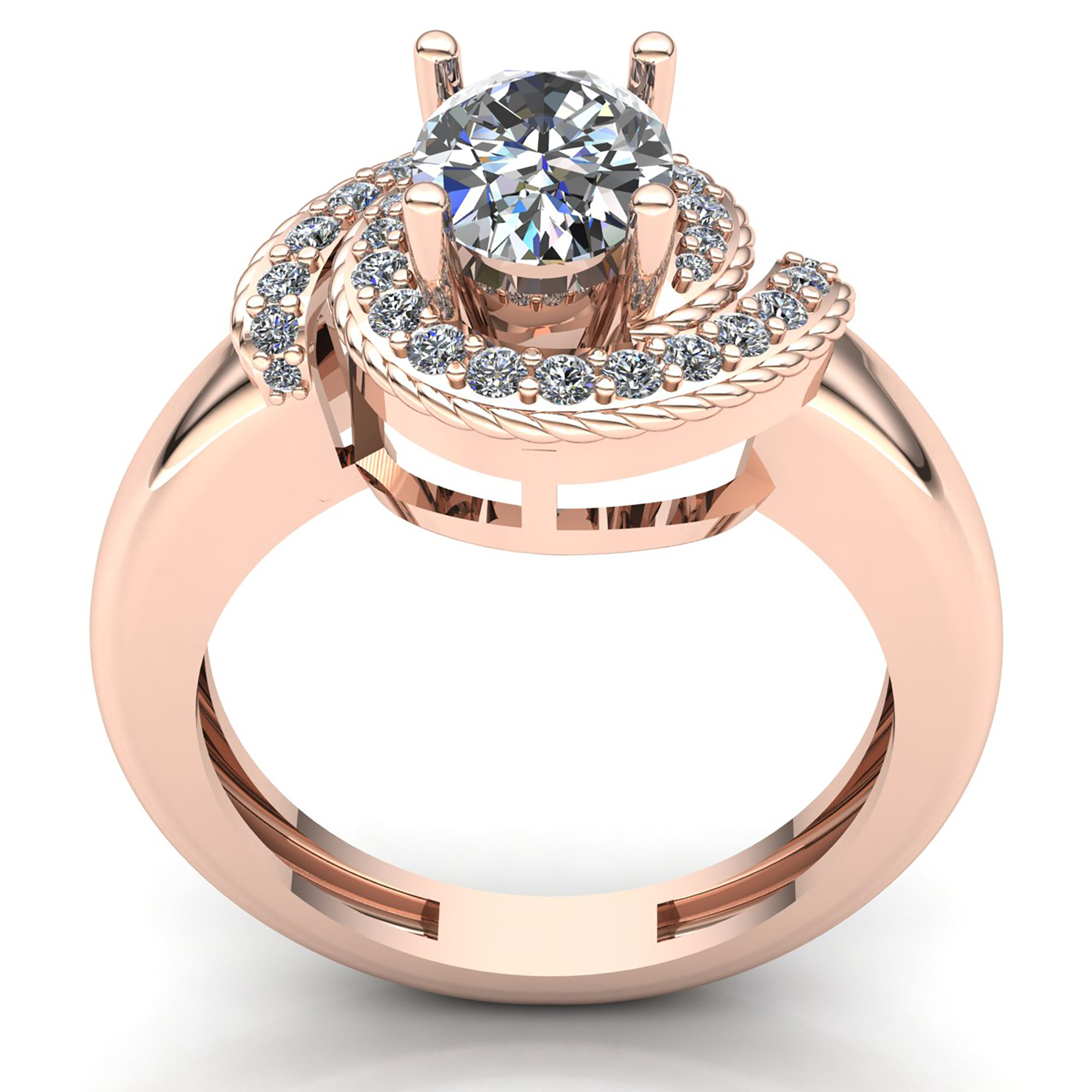 0.5ct Oval Diamond Ladies Swirl Solitaire Engagement Ring 14K Gold | eBay