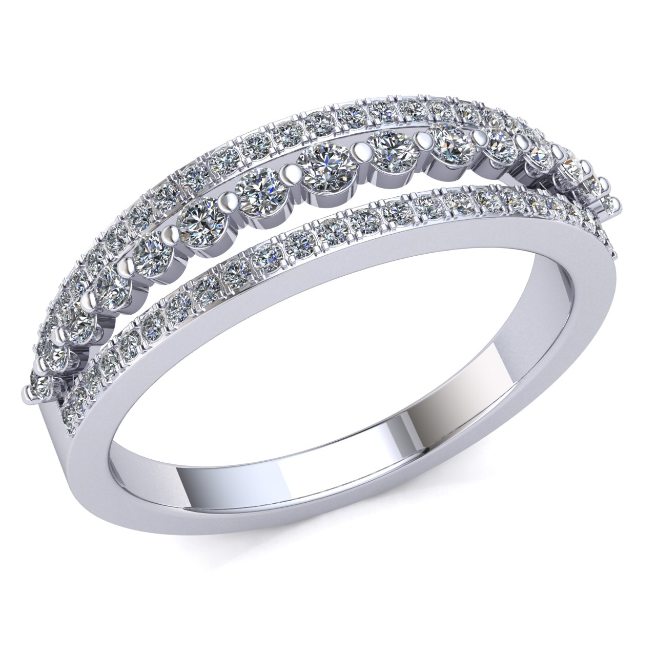 Genuine 0.5ctw Round Cut Diamond Ladies Accent Anniversary Wedding Band 10K Gold - Picture 9 of 14