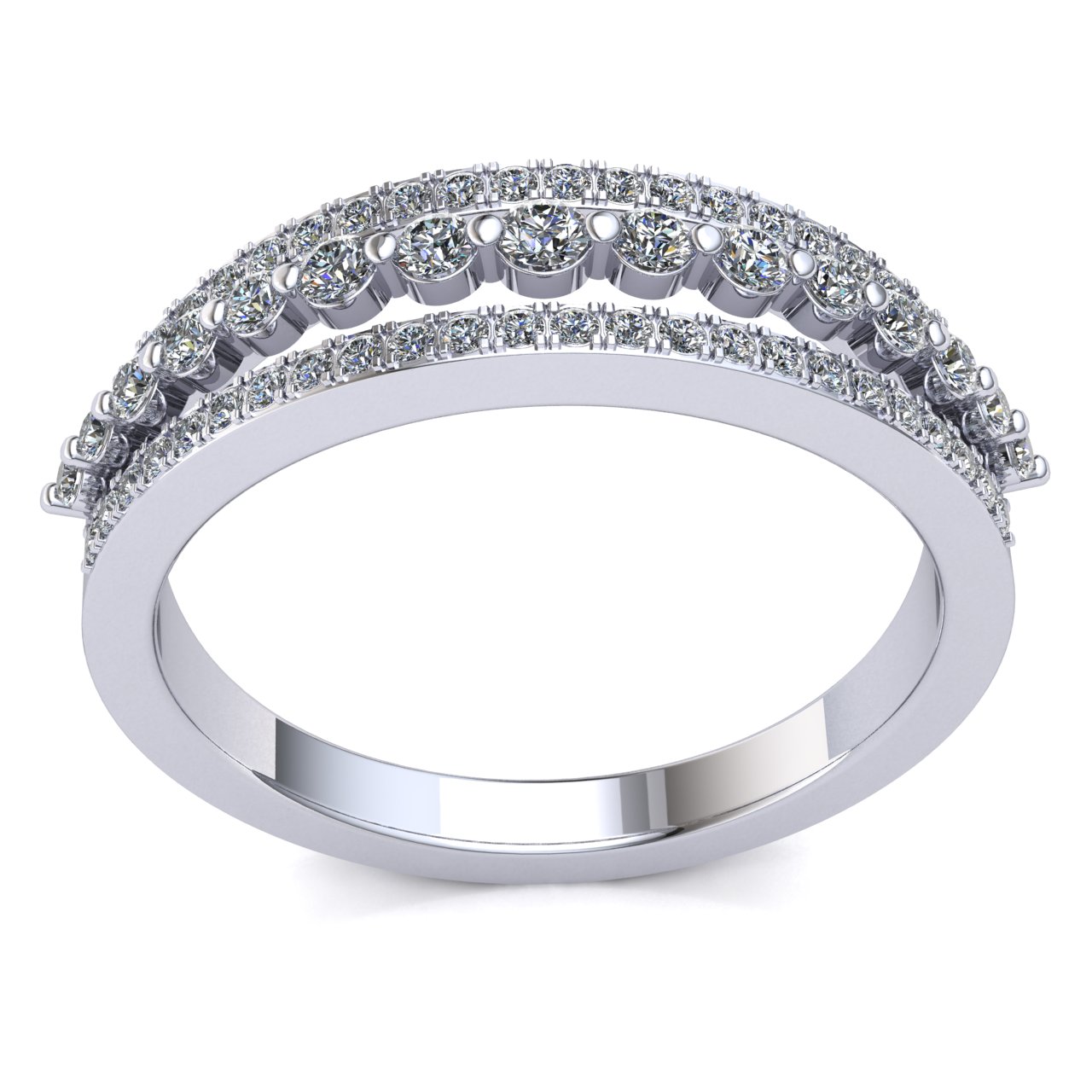 Genuine 0.5ctw Round Cut Diamond Ladies Accent Anniversary Wedding Band 10K Gold - Picture 11 of 14