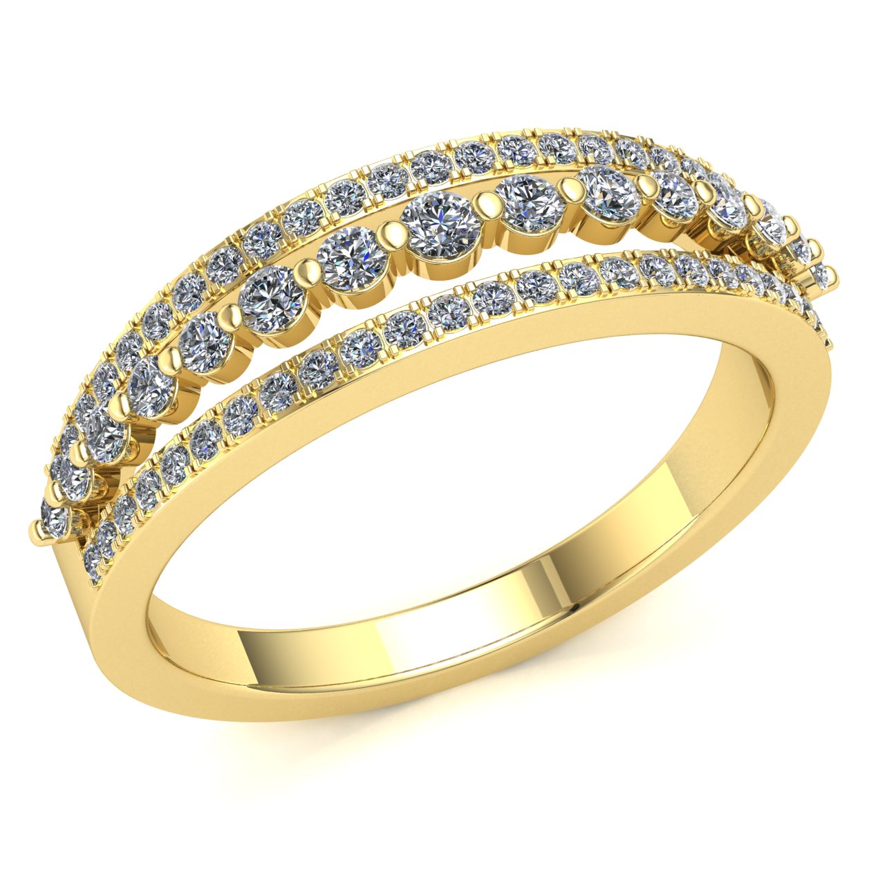 Genuine 0.5ctw Round Cut Diamond Ladies Accent Anniversary Wedding Band 10K Gold - Picture 12 of 14