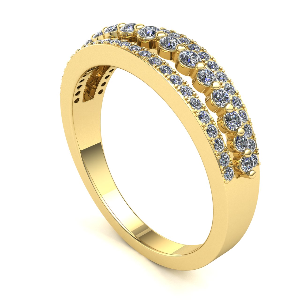 Genuine 0.5ctw Round Cut Diamond Ladies Accent Anniversary Wedding Band 10K Gold - Picture 13 of 14