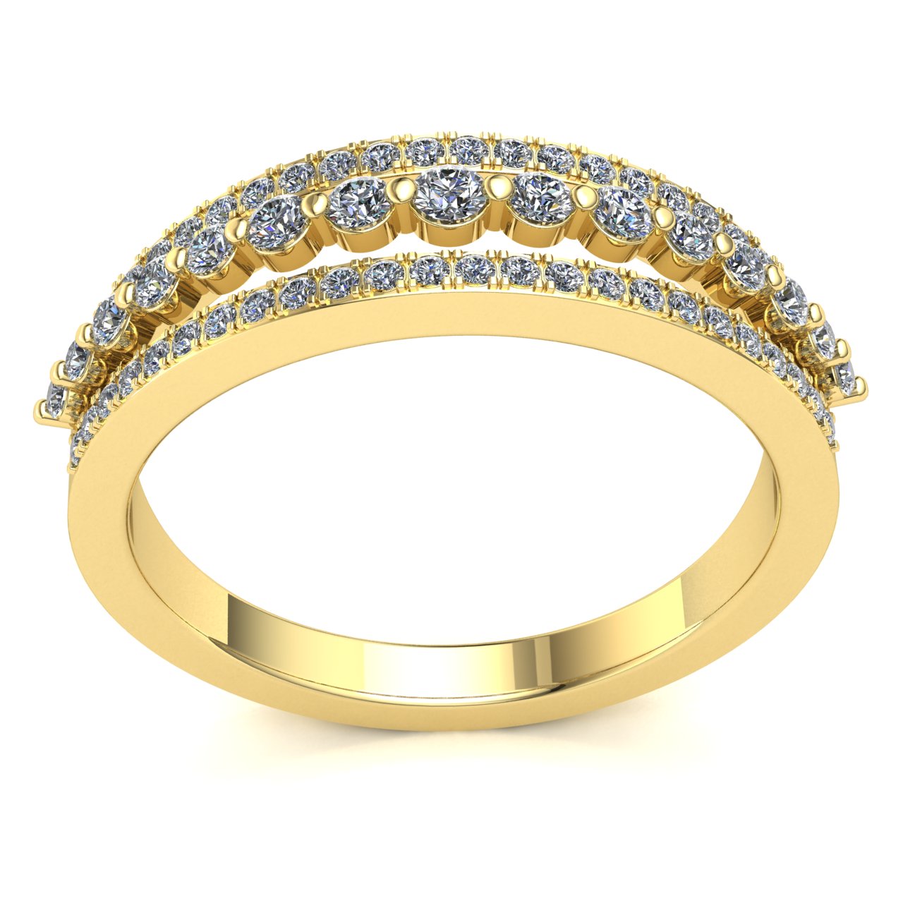 Genuine 0.5ctw Round Cut Diamond Ladies Accent Anniversary Wedding Band 10K Gold - Picture 14 of 14