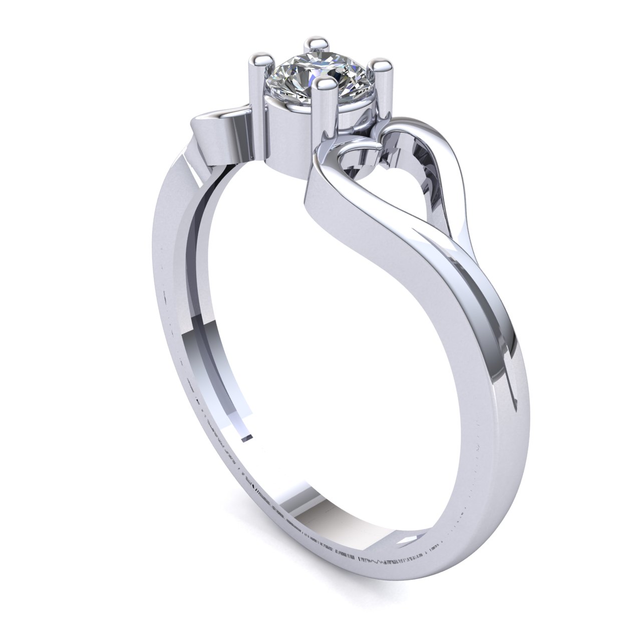 Natural 0.25ct Round Cut Diamond Ladies Heart Solitaire Engagement Ring 10K Gold - Picture 10 of 14